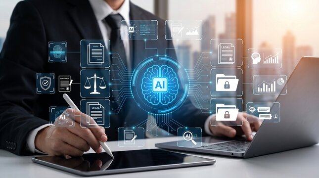 AI governance framework featuring legal compliance and ethical control interface for regulatory management accountability and secure decision making aimed at ensuring fair and transparent technology 