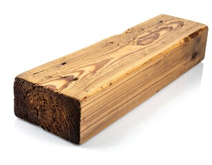 Fototapeta premium A light-colored wooden beam with visible grain and knots