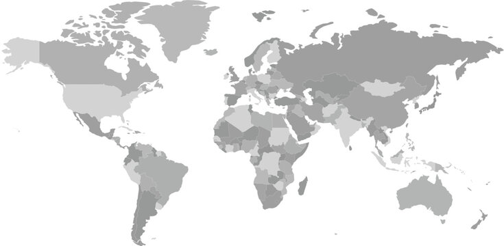 Editable World Map Vector