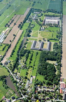 KZ Neuengamme in Hamburg Bergedorf, Luftbild