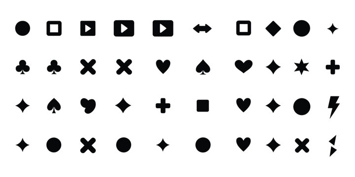 Bullet List Icons Set, Arrow And Point Markers For Presentation Slides, PowerPoint Design Elements Vector Illustration.