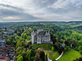 Arundel Castle from a drone, Arundel, West Sussex, England © Maciej Olszewski