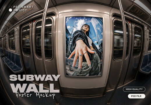 Subway Wall Poster Mockup