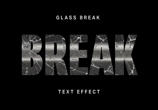 Glass Break Text Effect