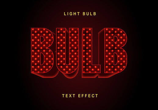 Light Bulb Text Effect