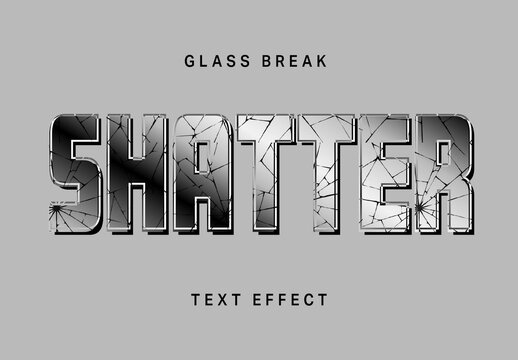 Glass Break Text Effect
