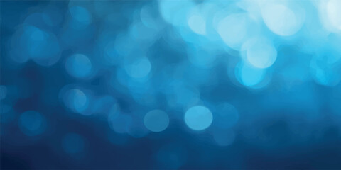 An abstract blue bokeh background features bright glowing lights and a blurry circle pattern, creating a shiny holiday decoration backdrop perfect for a winter Christmas wallpaper or design © MRIDUL