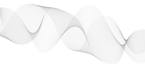 Fototapeta premium Abstract design lines illustration. Optical art background wave design black line curve on isolated white background.