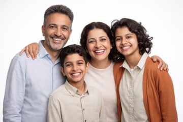 Fototapeta premium Happy family portrait smiling together.