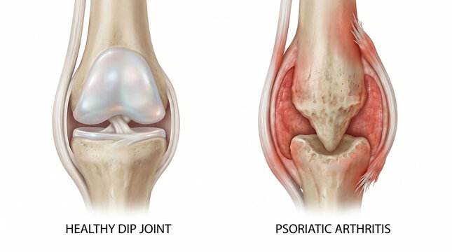 Severe Psoriatic Arthritis in Hand: DIP Joint Pathology and Pencil-in-Cup Bone Erosion