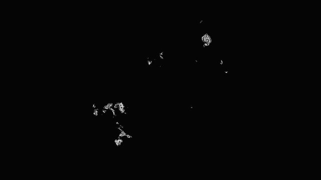 Sketch Kepulauan Riau outline map animation - smooth progressive reveal