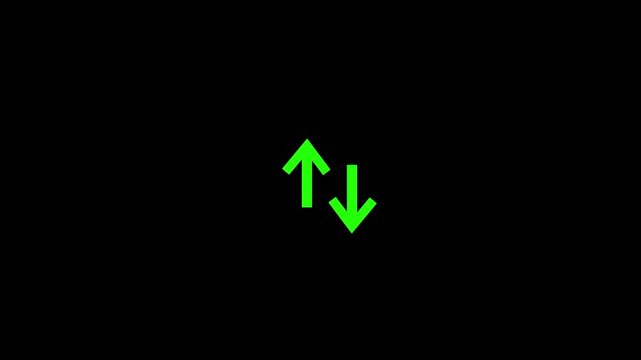 Directional neon arrows visualize strategic corporate market trend fluctuations. Dynamic neon arrows guide digital presentation navigation pathways. Motion design utilizing neon arrows.