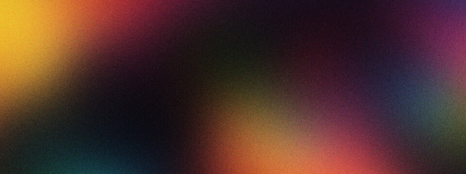 Abstract grainy gradient background with dark moody tones. Soft blurred texture with warm orange and purple light leaks. Cinematic film grain overlay for modern web design and social media.