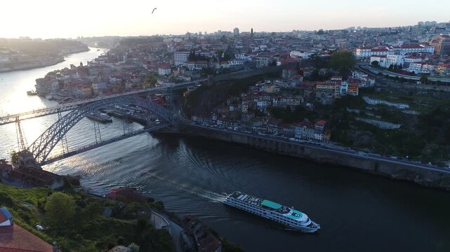 Aerial View City of Porto, Portugal