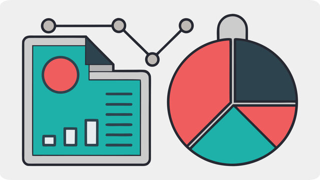Professional data analysis elements with pie charts, reports, dashboards and business statistics, ideal for analytics, presentations and infographic design.