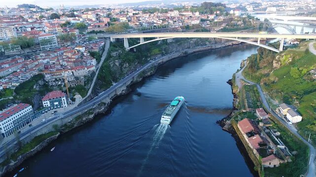 Aerial View City of Porto, Portugal