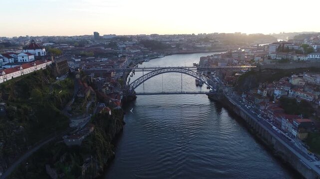 Aerial View City of Porto, Portugal