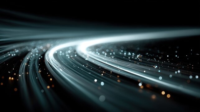 A close up of a blurry image of a light trail