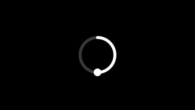 circle with moving dot animation on black background video motion
