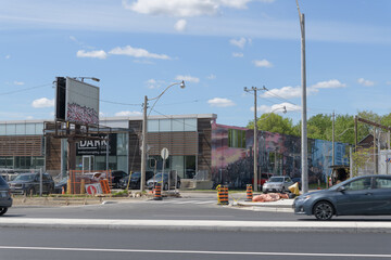 Obraz premium wide view of Dark Tools, a lighting consultant, located at 750 Lake Shore Blvd E, at Morse St, Toronto
