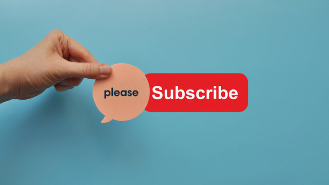 Please Subscribe Speech Bubbles Concept