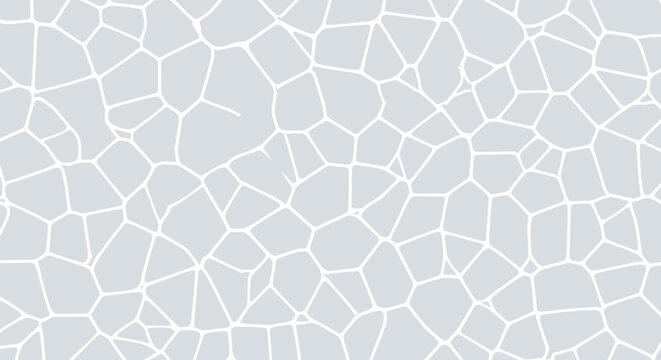 Abstract geometric pattern with white irregular cell shapes on a light gray background for modern graphic design and digital wallpaper
