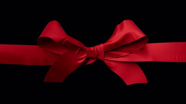red ribbon isolated with alpha channel