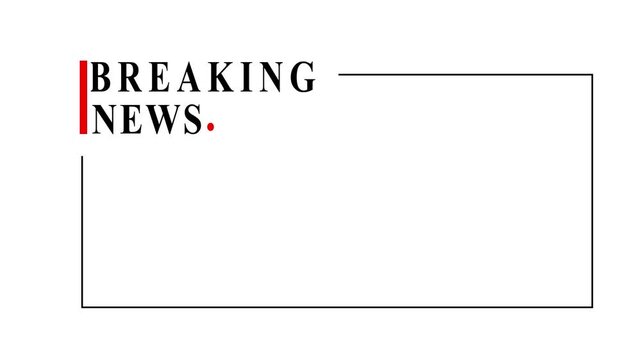 Breaking news broadcast overlay with minimalist for media and journalism