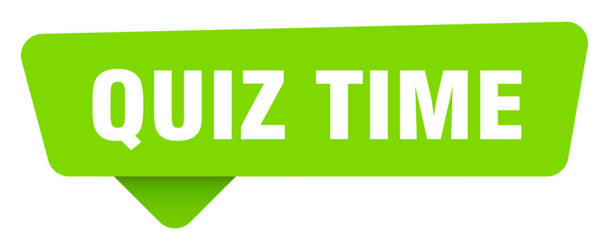 quiz time green sign isolated on transpatent background. quiz time sticker