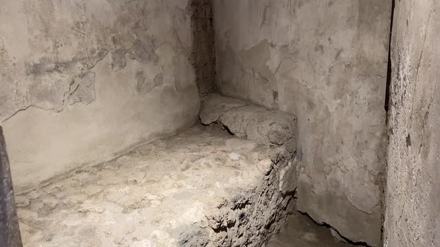 Beds from Brothel Rooms in Pompeii Ancient Interior