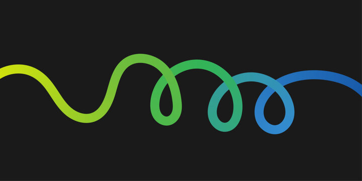 Vibrant gradient waveform graphic design element