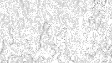 Abstract topographic map contour, white background and black wave lines pattern texture. geographic contour map grid backdrop paper texture. terrain path isolated on a background.  © Mst