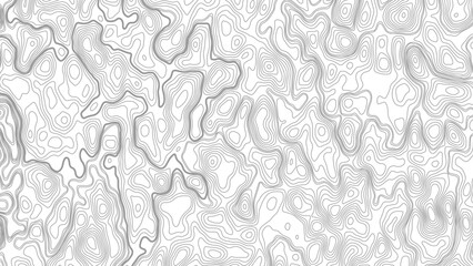 Topographic map background geographic line map with elevation assignments. Modern design with White background with topographic wavy pattern desig.  texture Imitation of a geographical map shades © Mst
