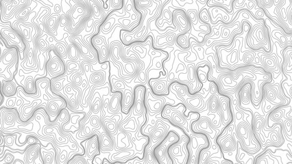Topographic map background geographic line map with elevation assignments. Modern design with White background with topographic wavy pattern desig.  texture Imitation of a geographical map shades © Mst