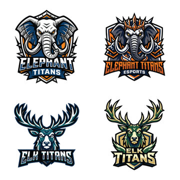 Elk and elephant titans logos