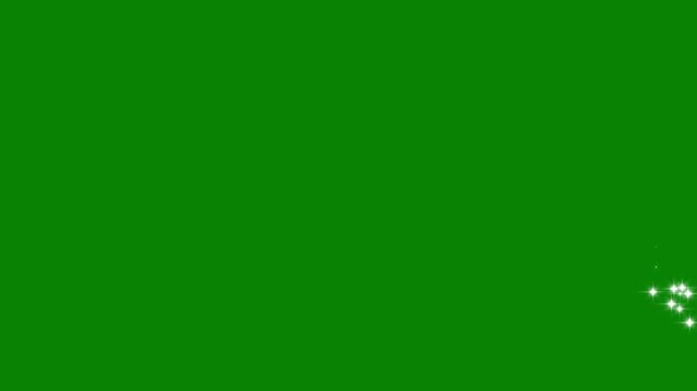 Glitter sparkles twinkle stars line and twinkle sparkle stars animation, night starry sky with glow white twinkling stars .Magic sparkles glitter line stars,green screen.4k video