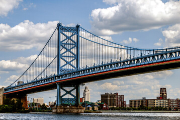 Fototapeta premium Benjamin Franklin Bridge Span over Delaware River