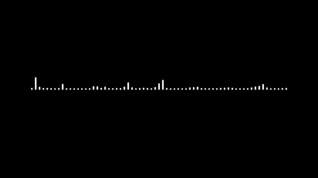 Audio visualiser audio waveform spectrum animation on black background. audio voice music sound spectrum 4k video footage. voice message animation