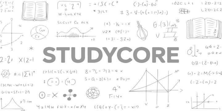 Engineering and Mathematics Formula Sketches on Blackboard