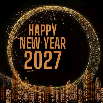 Happy New Year 2027 animated video