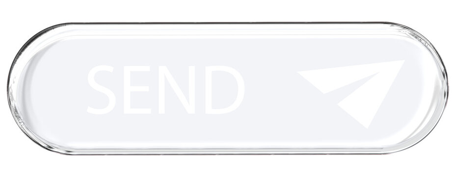 Glassmorphism Frosted Glass Send Button UI Element PNG Transparent