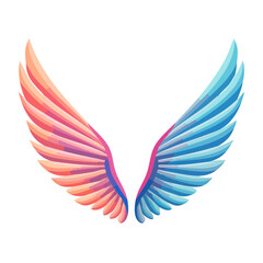 Fototapeta premium Colorful Abstract Wings Illustration
