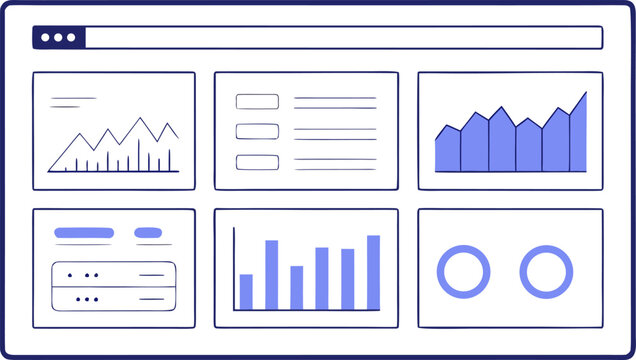 Minimal U I for business analytics dashboard with charts and graphs flat dashboard