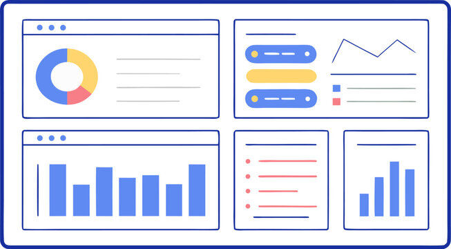Minimal U I dashboard collection with charts graphs and flat charts
