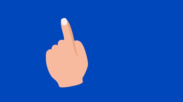 simple animation of the concept of the index finger scrolling left and right