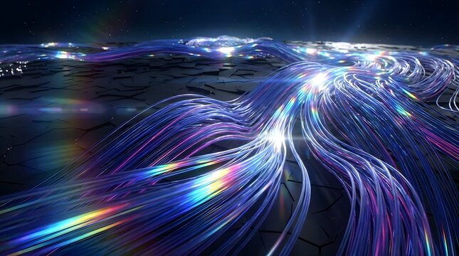 A computer generated image of a stream of light