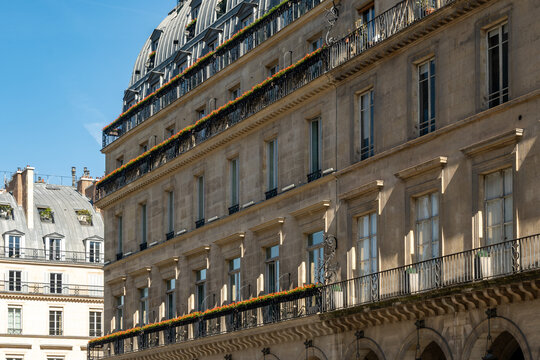 Architecture of Paris, Parisian neoclassical architecture facades, sculptural ornament and wrought-iron detailing, city's varied historical building types and styles