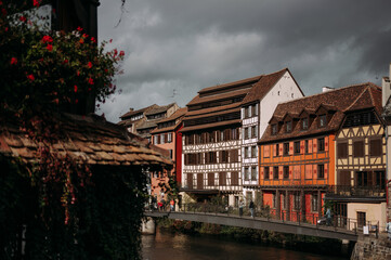 Obraz premium Strasbourg, Alsace, France. Traditional half timbered houses of Petite France