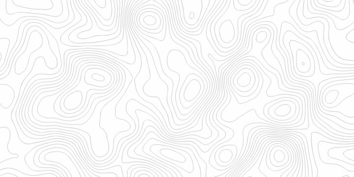 Topographic map paper outline hiking patterns, topography line map. White topographic paper grid background .