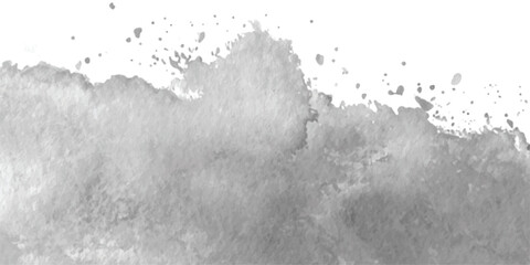 Obraz premium Abstract grey watercolor wash with textured splashes against a clean white background